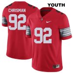 Youth NCAA Ohio State Buckeyes Haskell Garrett #92 College Stitched 2018 Spring Game Authentic Nike Red Football Jersey OD20F41ZZ